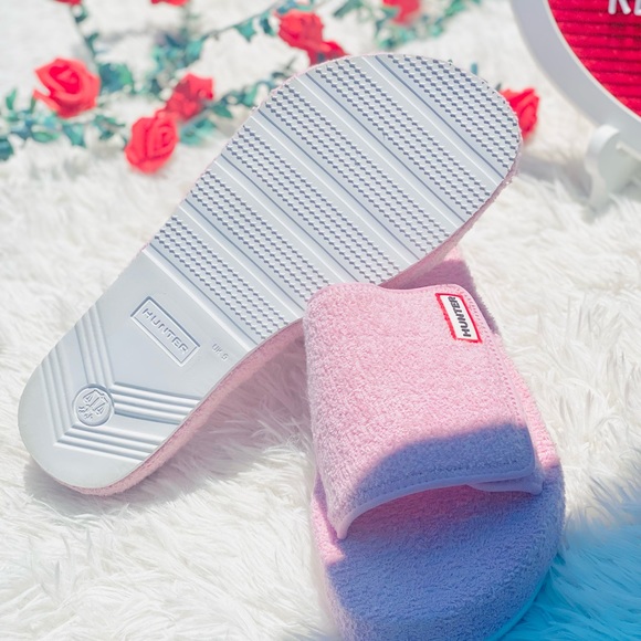 NEW | Hunter Terry Towelling Beach Platform Adjustable Slides - Picture 7 of 9